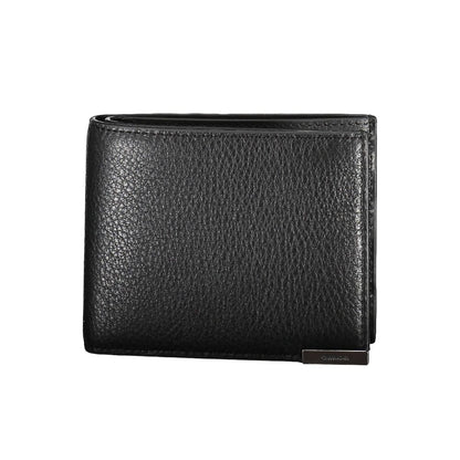 Calvin Klein Black Leather Men Wallet with sleek design and RFID protection.