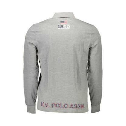 U.S. POLO ASSN. Gray Cotton Men Polo Shirt