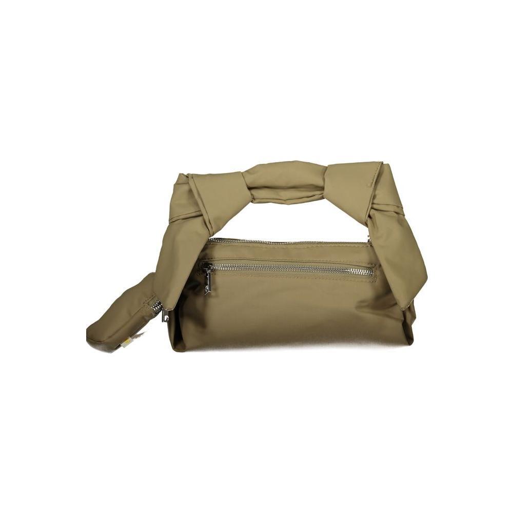 Front view with bag zipped and handles upright.