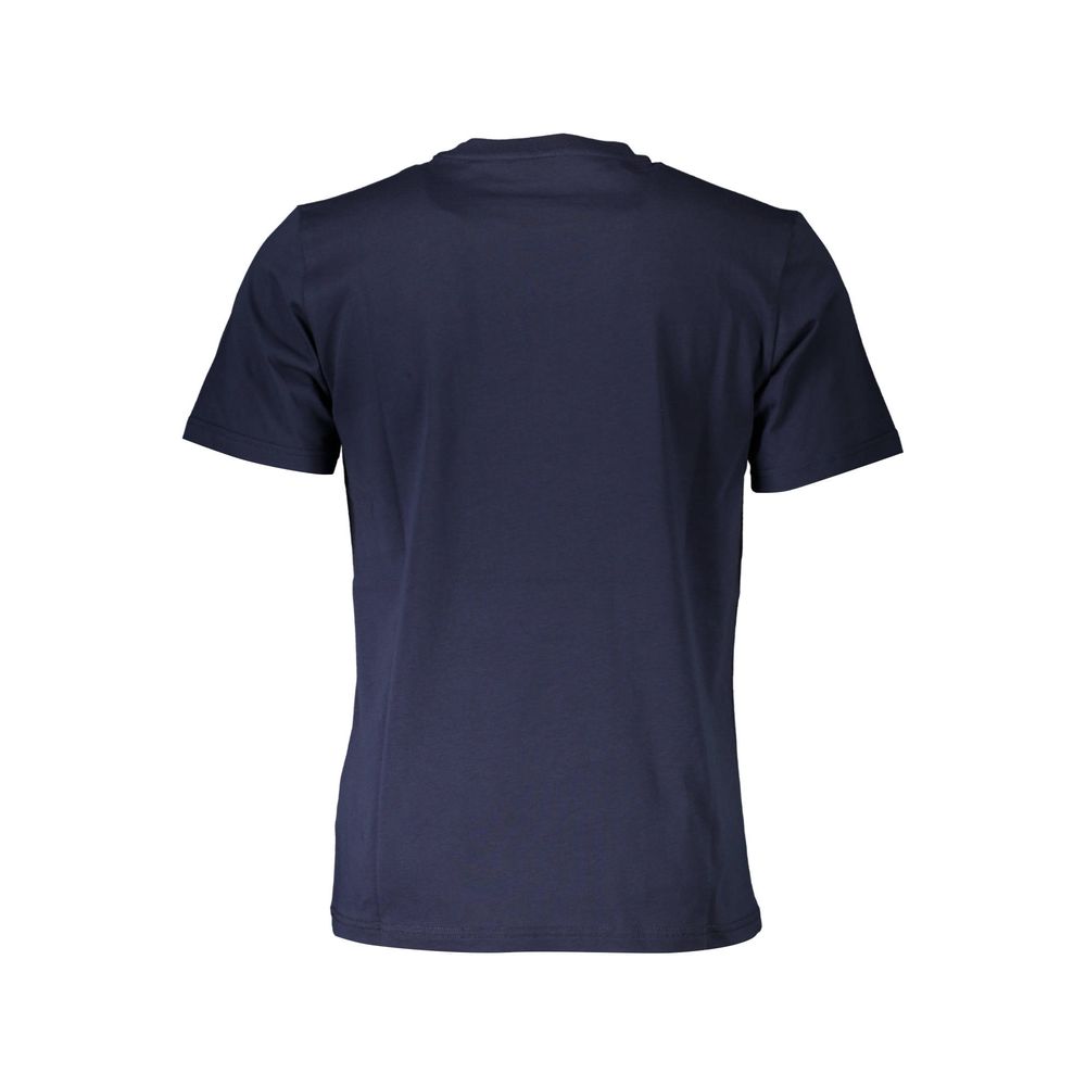Back view of North Sails Blue Cotton Men T-Shirt in navy blue.