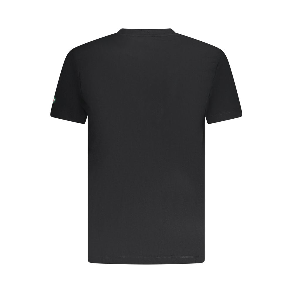 Armata Di Mare Black Cotton Men T-Shirt featuring a classic crew neck and short sleeves, showcasing premium design and iconic logo.