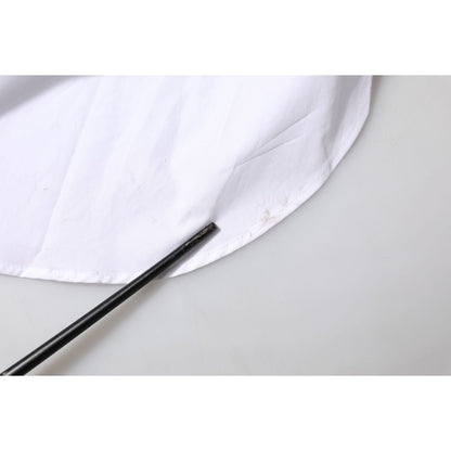 Dolce & Gabbana White Cotton Collared Shirt Long Sleeve Top