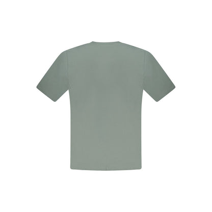 Back view of North Sails Green Cotton Men T-Shirt showing short sleeves and crew neck design.
