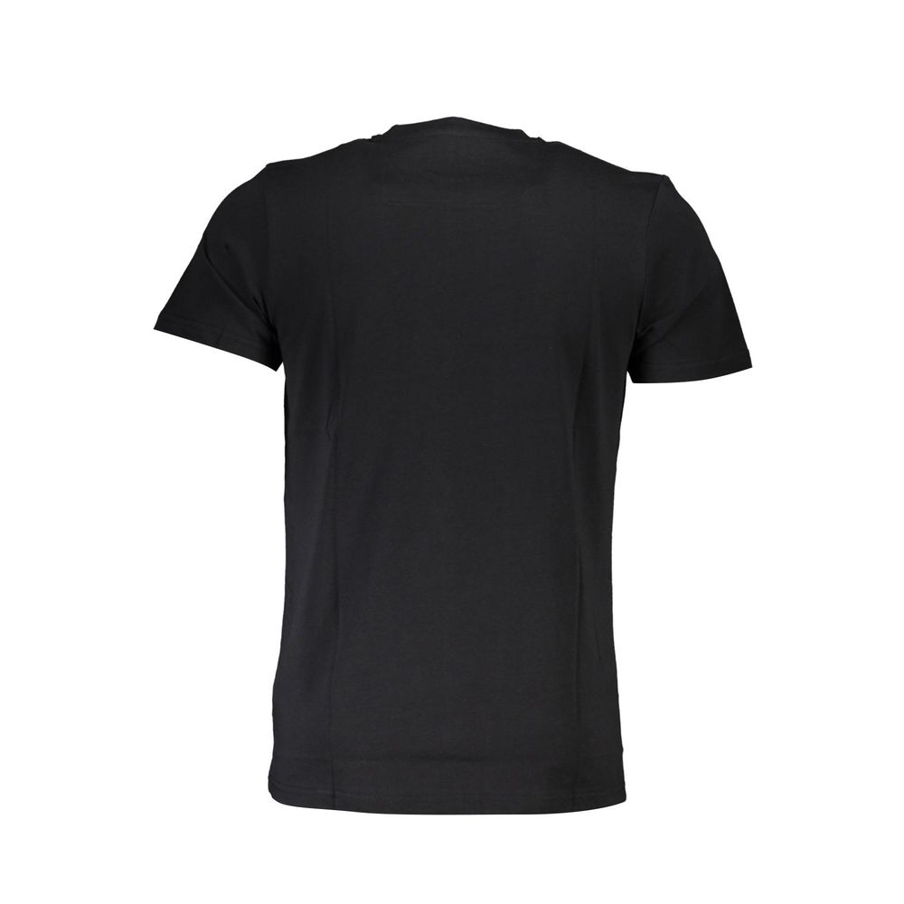 Cavalli Class Black Cotton Men T-Shirt, back view showcasing premium material and sleek design.