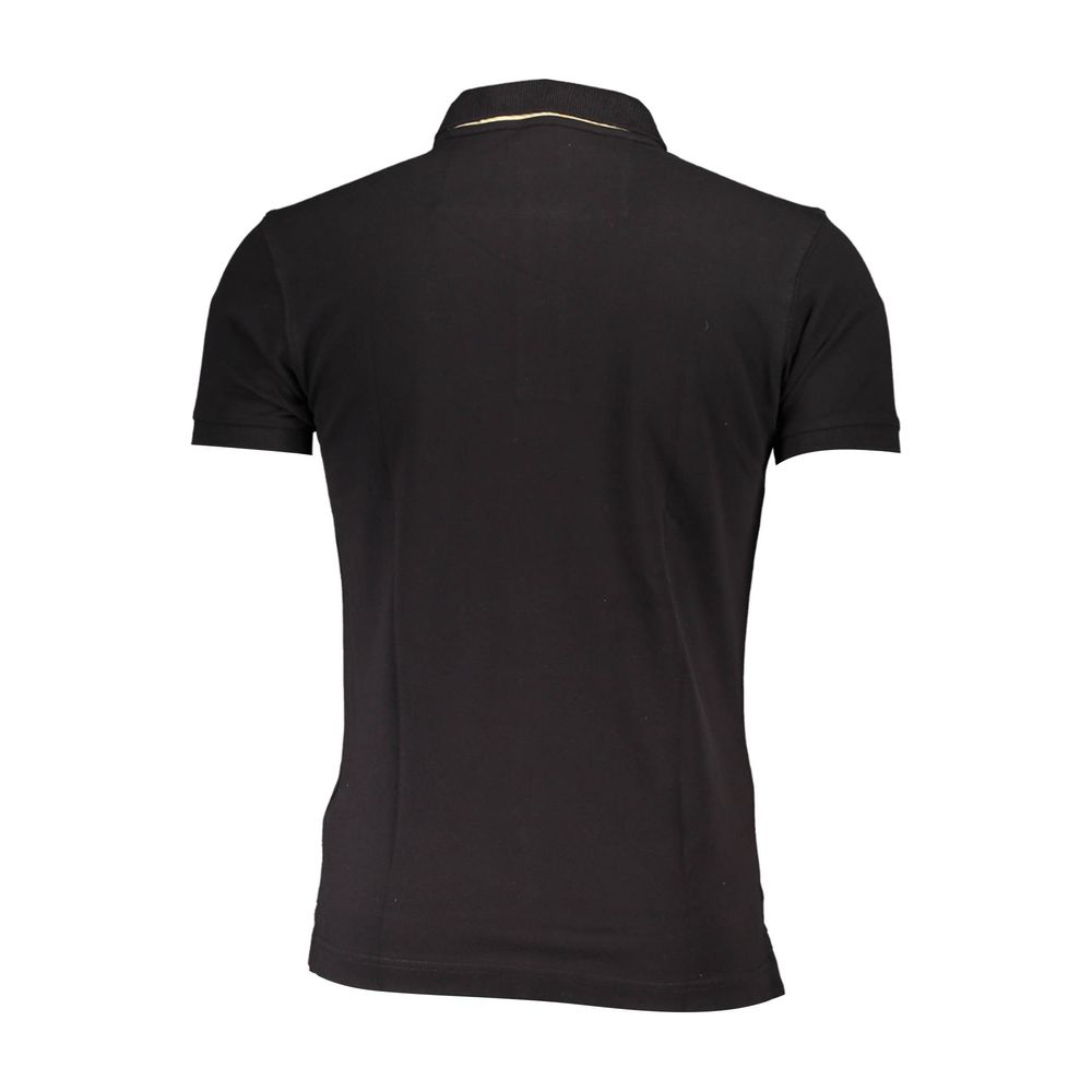 La Martina Black Cotton Polo Shirt