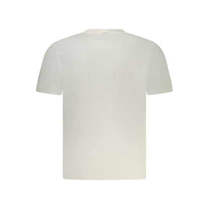 Back view of North Sails White Cotton Men T-Shirt showcasing its sleek and sustainable design for modern voyagers.