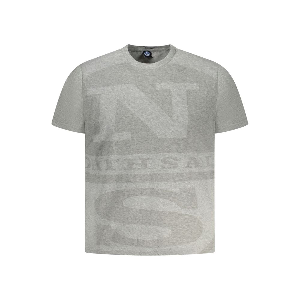 North Sails Brown Cotton Men T-Shirt with logo, classic crew neck, and short sleeves, showcasing maritime heritage style.