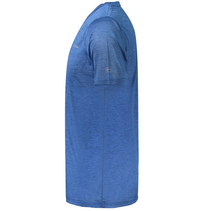 Norway 1963 Blue Polyester T-Shirt, short sleeve, crew neck, ultra light, breathable fabric, recycled materials, side view