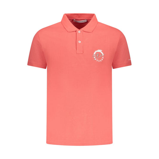 Trussardi Pink Cotton Men Polo Shirt TR-36620-S
