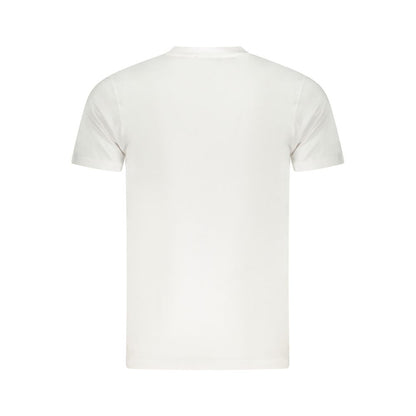 Cavalli Class White Cotton Men T-Shirt back view showcasing quality craftsmanship and design