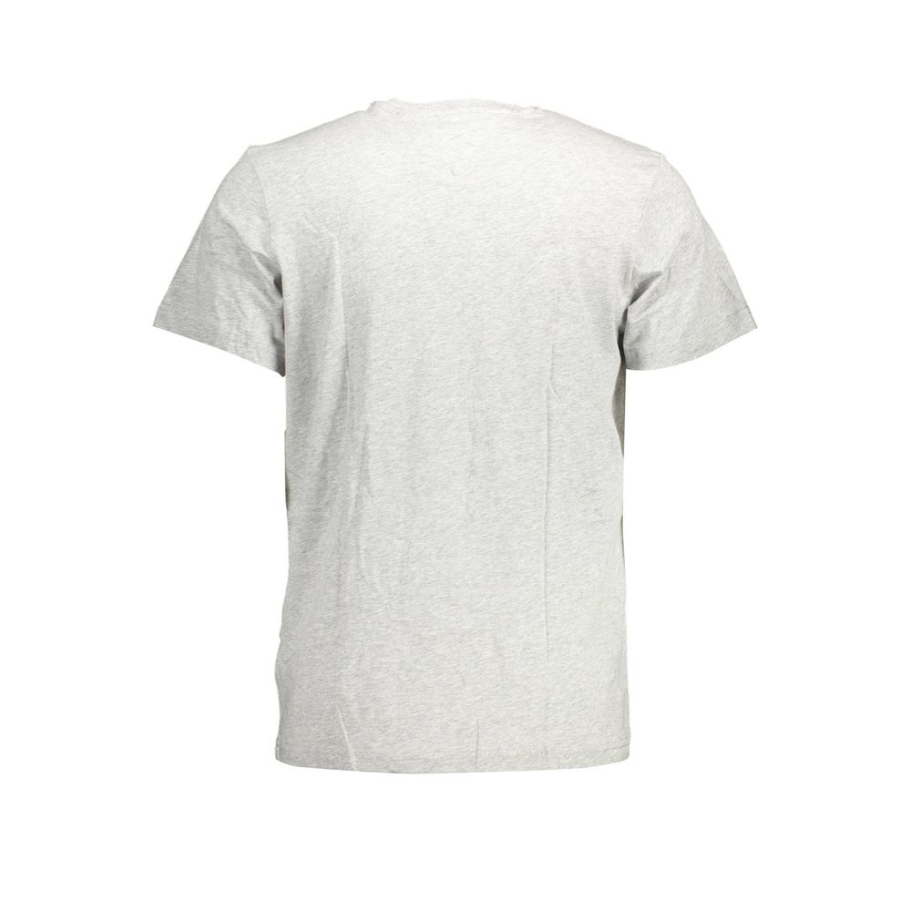 Back view of Tommy Hilfiger Brown Cotton Men T-Shirt showcasing the organic cotton material and short sleeves.