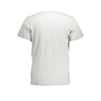 Back view of Tommy Hilfiger Brown Cotton Men T-Shirt showcasing the organic cotton material and short sleeves.
