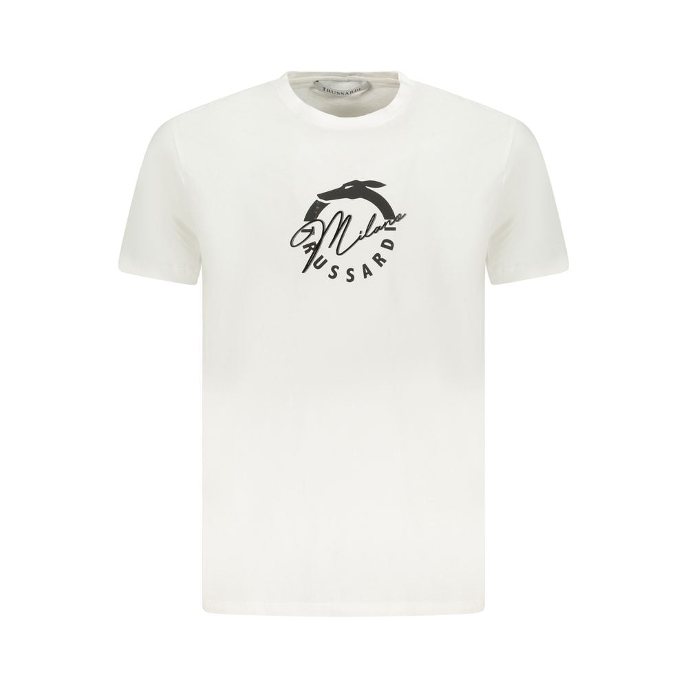 Trussardi White Cotton Men T-Shirt TR-36615-S