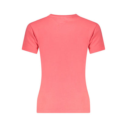 Tommy Hilfiger Pink Cotton Women T-Shirt