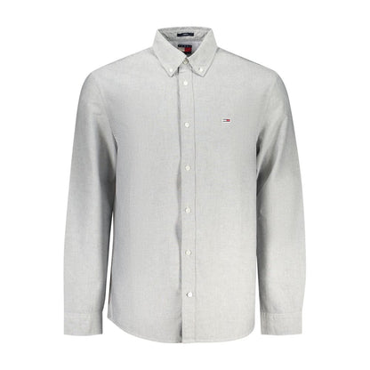 Tommy Hilfiger Gray Cotton Men Shirt