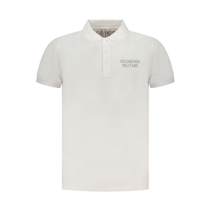 Accademia Militare White Cotton Polo Shirt