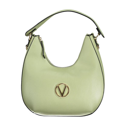 Mario Valentino Green Polyethylene Handbag with shoulder handle, adjustable straps, internal pocket, and zip closure.