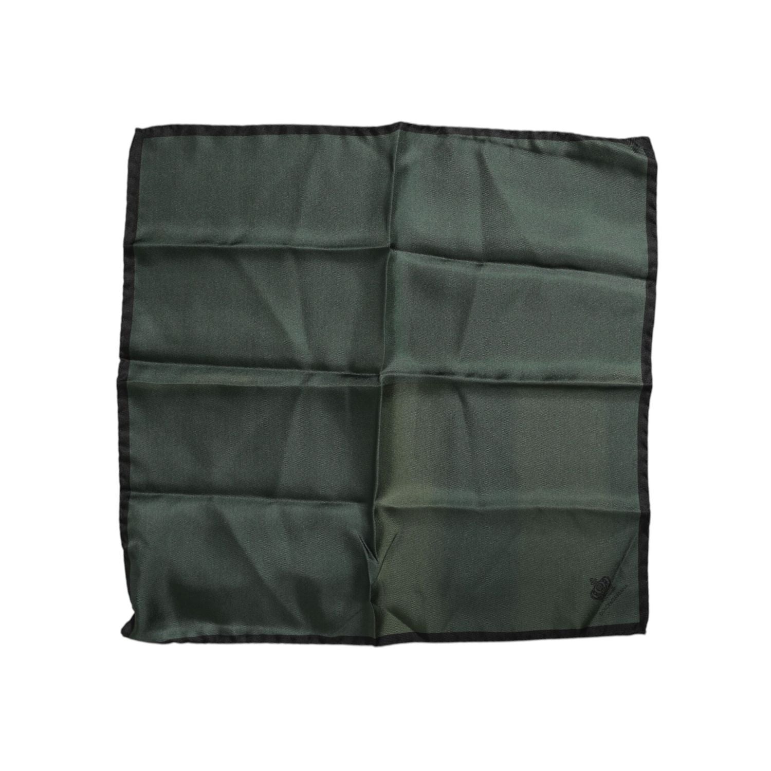 Dolce & Gabbana Green DG Crown Silk Square Men Foulard Scarf