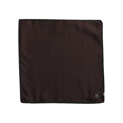 Dolce & Gabbana Brown DG Crown Silk Square Men Foulard Scarf