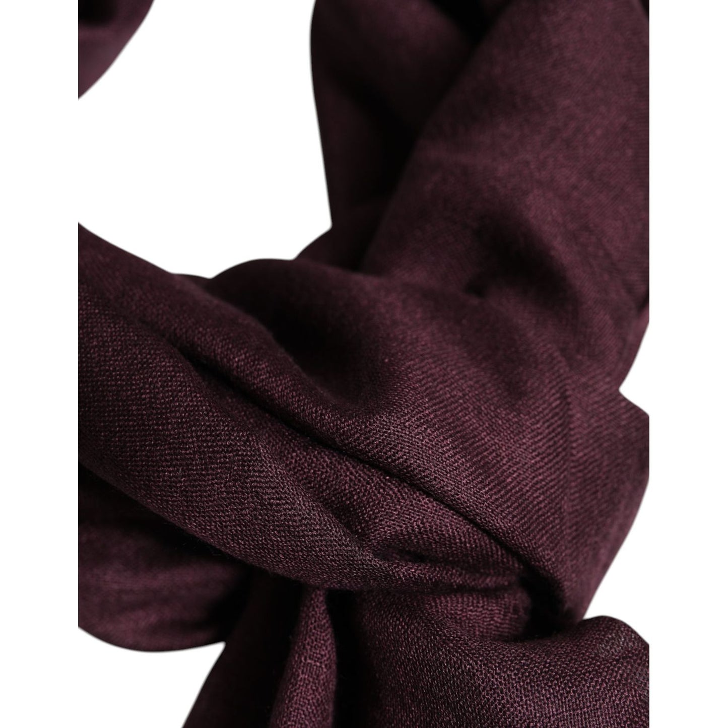 Dolce & Gabbana Maroon Cashmere Neck Warmer Wrap Shawl Scarf