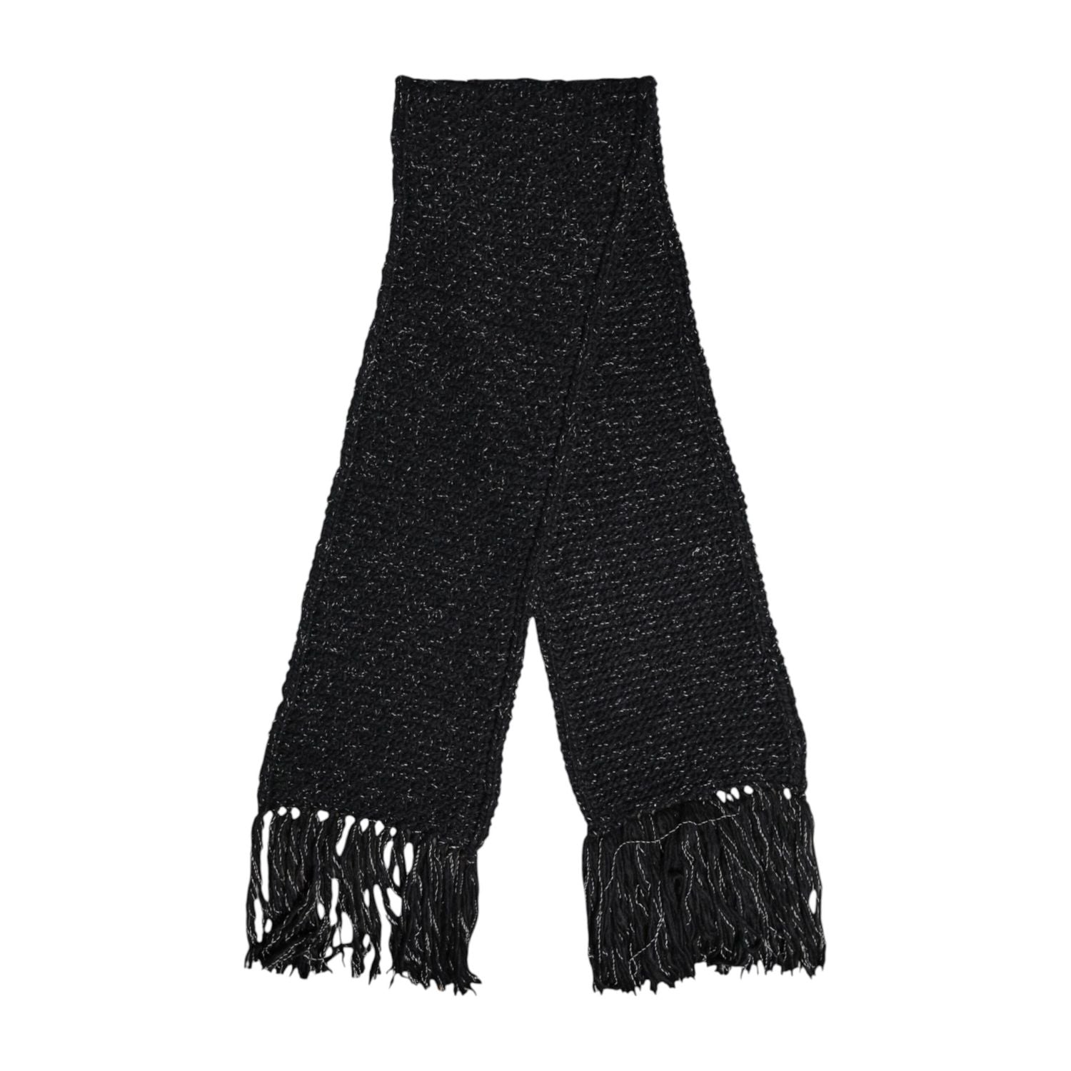 Dolce & Gabbana Black Cashmere Neck Warmer Wrap Shawl Scarf