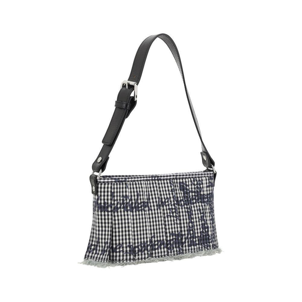 Front view with bag zipped and handles upright.