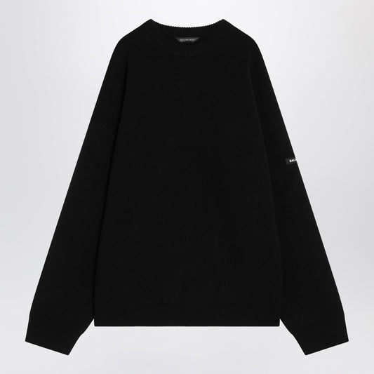 Balenciaga Black wool knit sweater 764454T1675/R_BALEN-1000_323