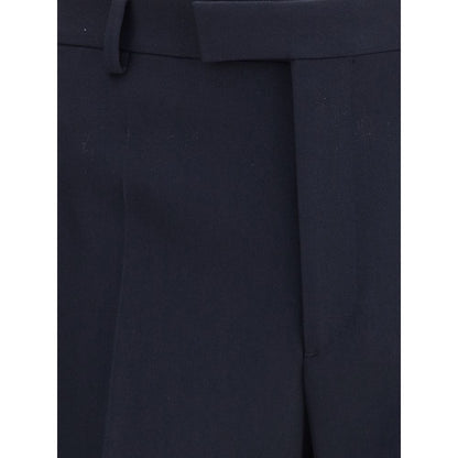 Valentino Blue Fleece Wool Dress Pants