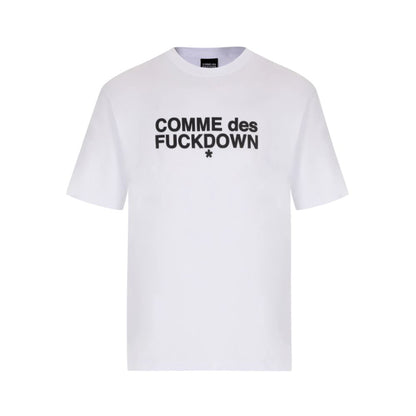 Comme Des Fuckdown White Cotton T-Shirt