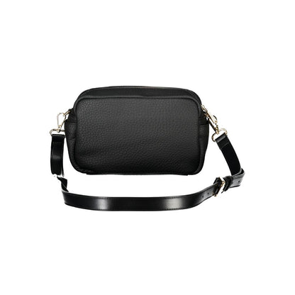Mario Valentino Black Polyethylene Handbag with adjustable strap and multiple pockets