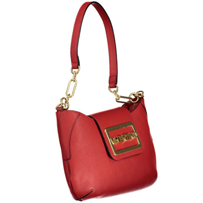 Mario Valentino Red Polyethylene Women Handbag with logo and removable handle