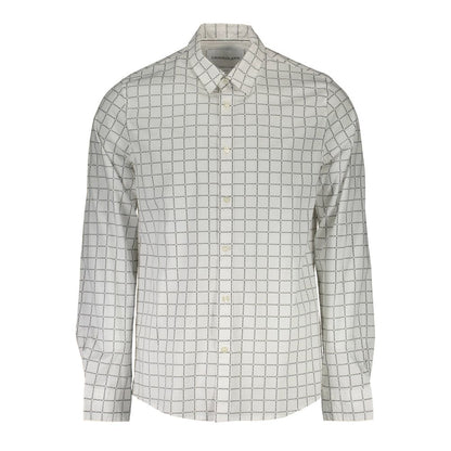 Calvin Klein Bianco Cotton Mens Shirt