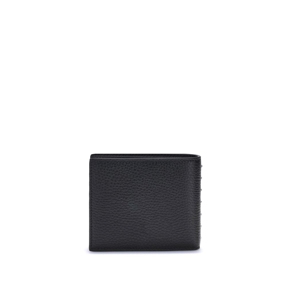 Valentino Garavani Black Calf Leather Bos Taurus Wallet