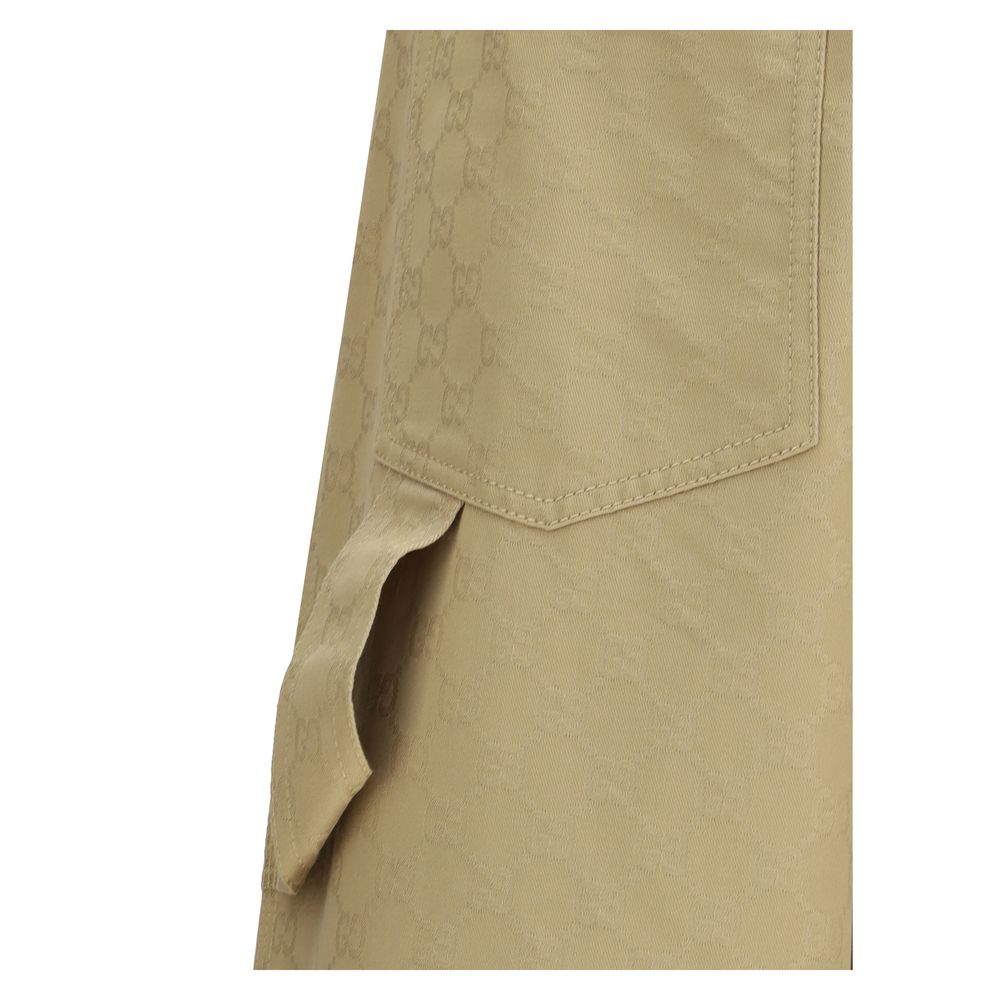Gucci Beige Cotton Casual Pants