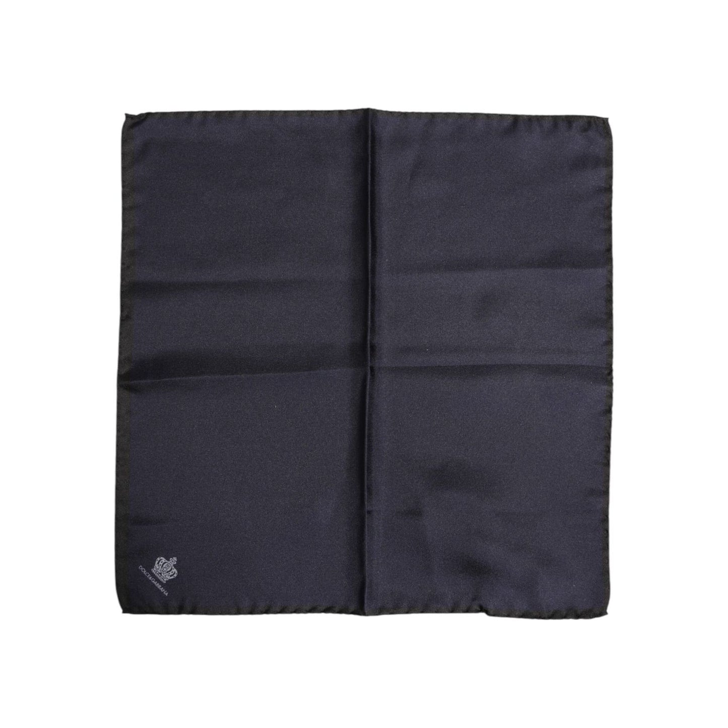 Dolce & Gabbana Blue DG Crown Silk Square Men Foulard Scarf