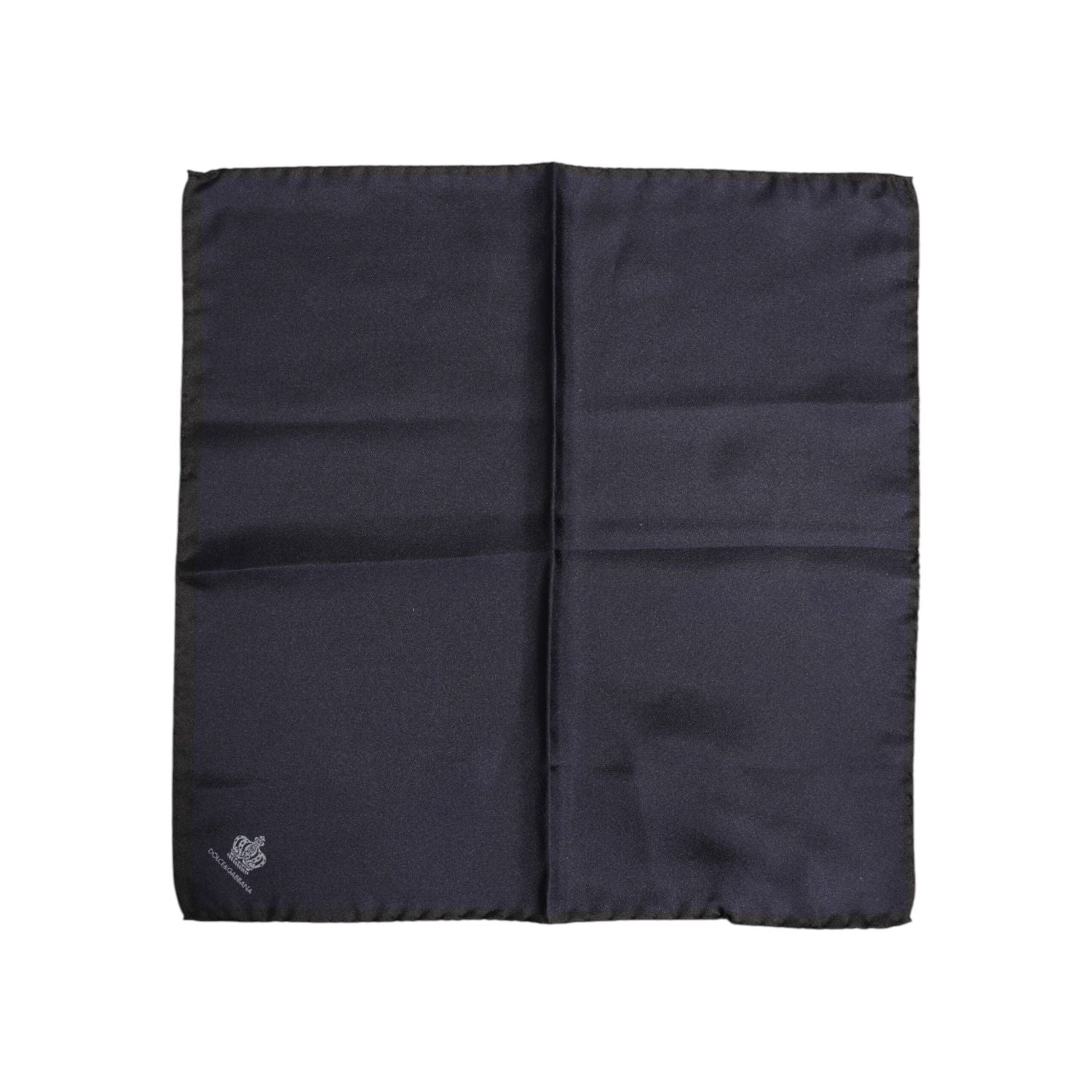 Dolce & Gabbana Blue DG Crown Silk Square Men Foulard Scarf