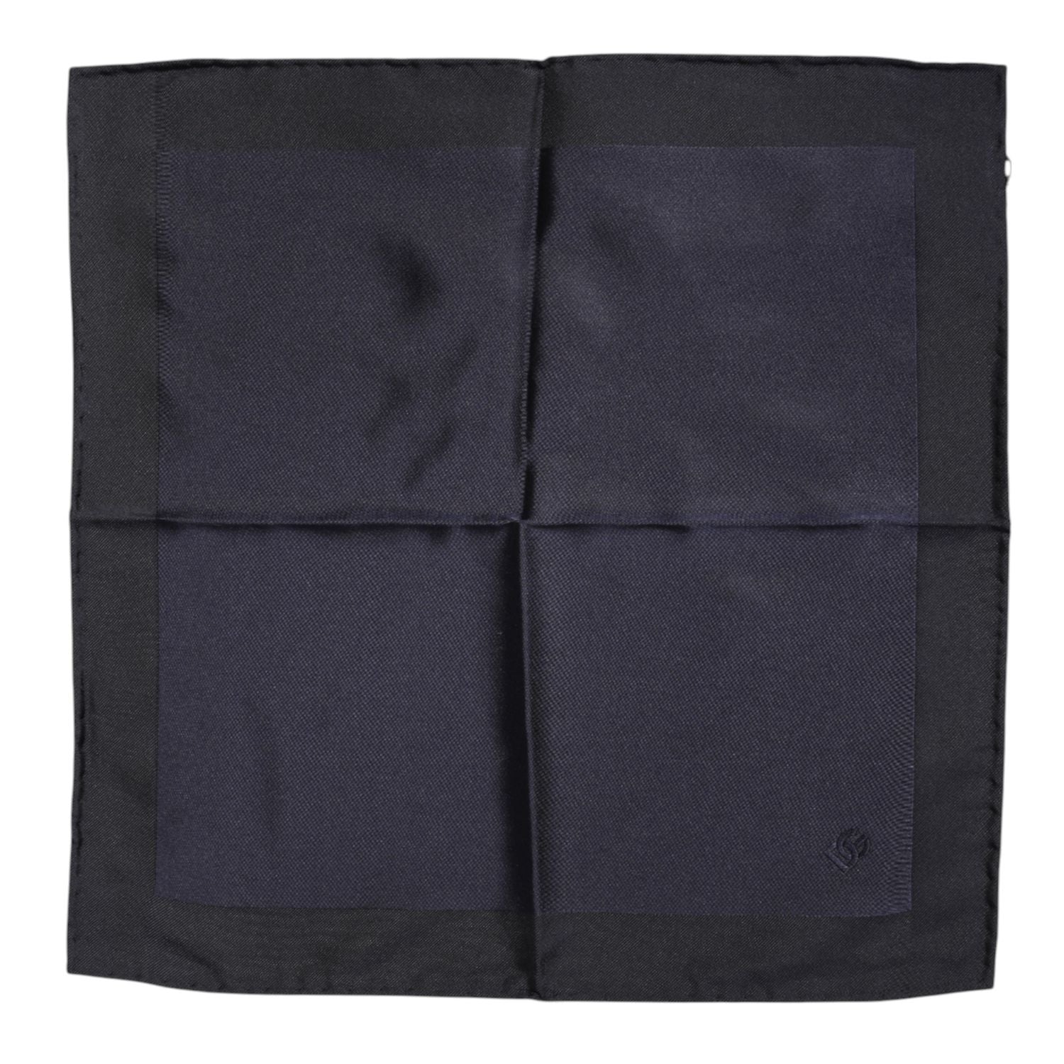 Dolce & Gabbana Dark Blue Silk Square Men Foulard Scarf