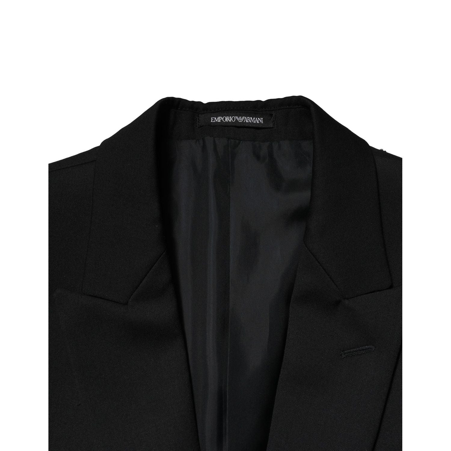 Emporio Armani Black Double Breasted Men Jacket Suit Blazer