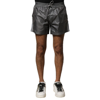 Dolce & Gabbana Gray Polyester Mid Waist Casual Bermuda Shorts