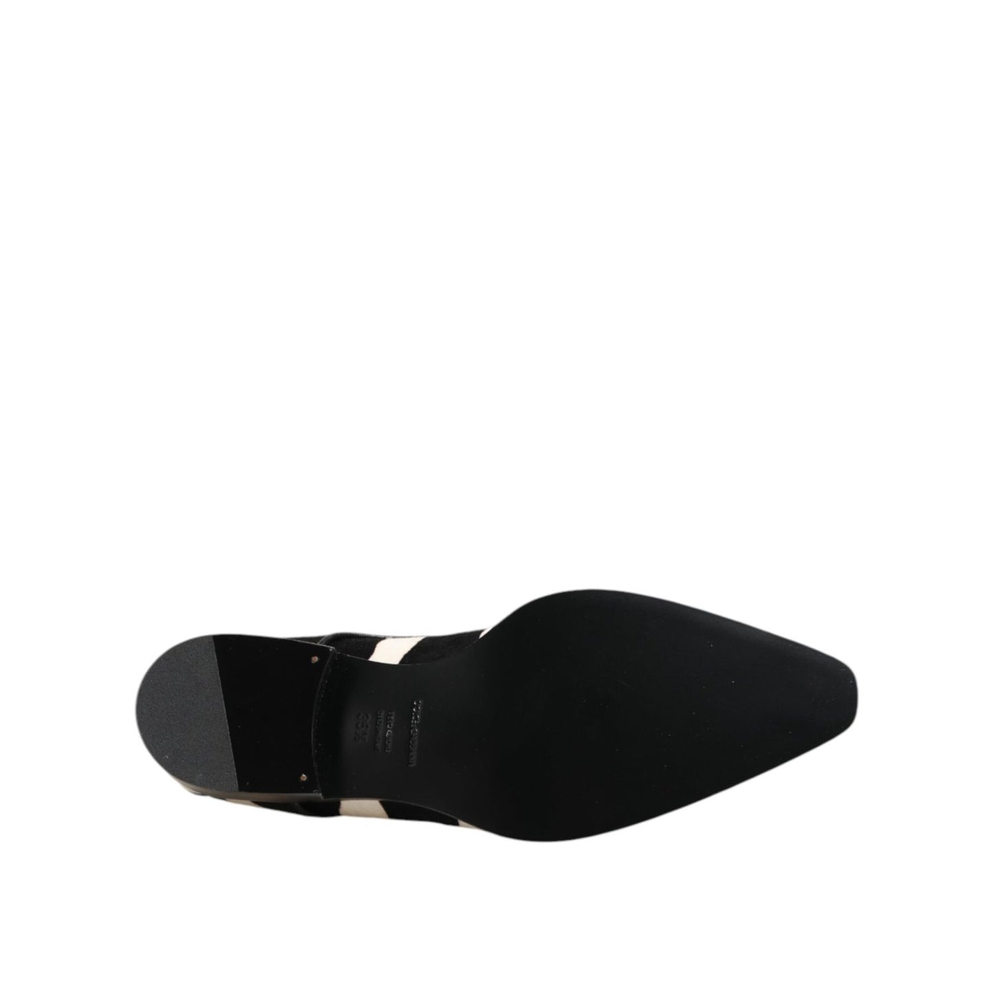 Dolce & Gabbana Black White Zebra Pony Fur Dress Shoes