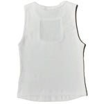 Comme Des Fuckdown White Cotton Tops & T-Shirt CO-15679-S