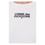 Comme Des Fuckdown White Cotton Tops & T-Shirt CO-15681-IT36|XXS
