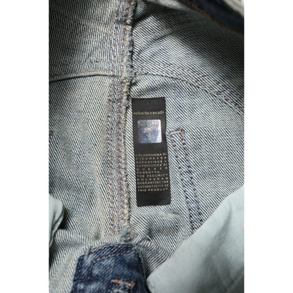 Just Cavalli Blue Washed Straight Fit Men Denim Jeans