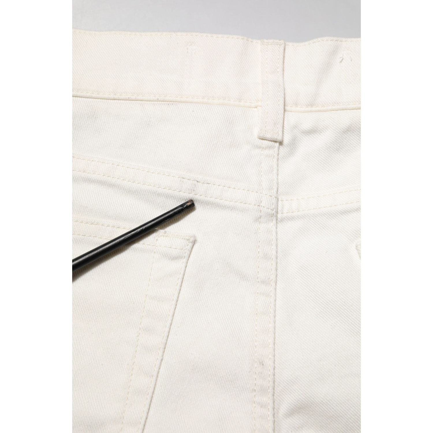 Dolce & Gabbana White Cotton Skinny Men Denim Jeans