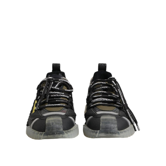 Dolce & Gabbana Black Lace Up Low Top NS1 Sneakers Shoes