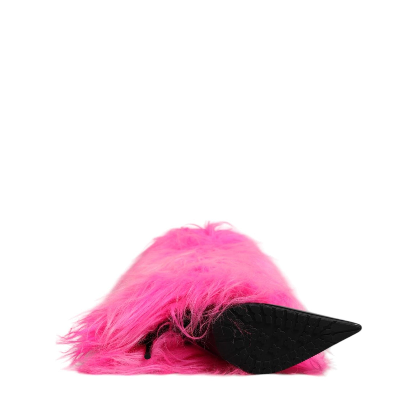 Dolce & Gabbana Pink Faux Fur Leather High Heels Boots Shoes