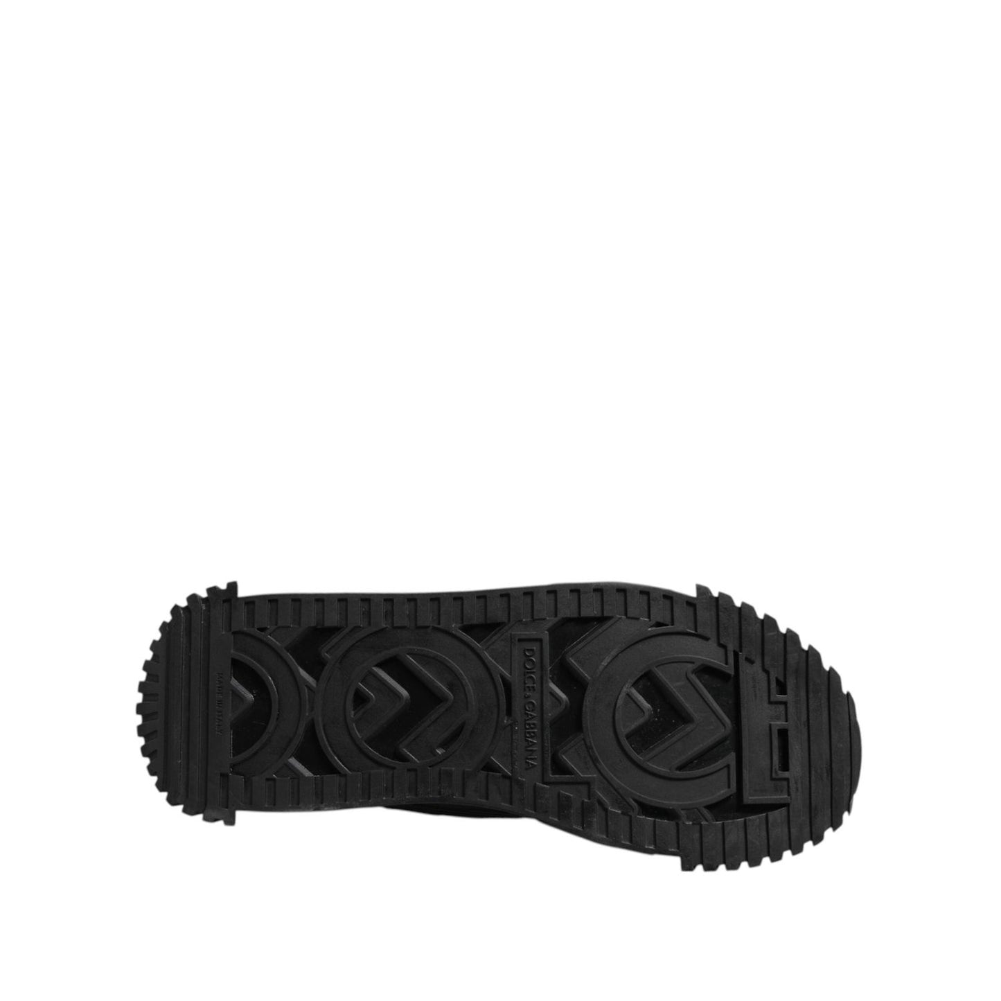 Dolce & Gabbana Black Logo Lace Up Low Top NS1 Sneakers Shoes