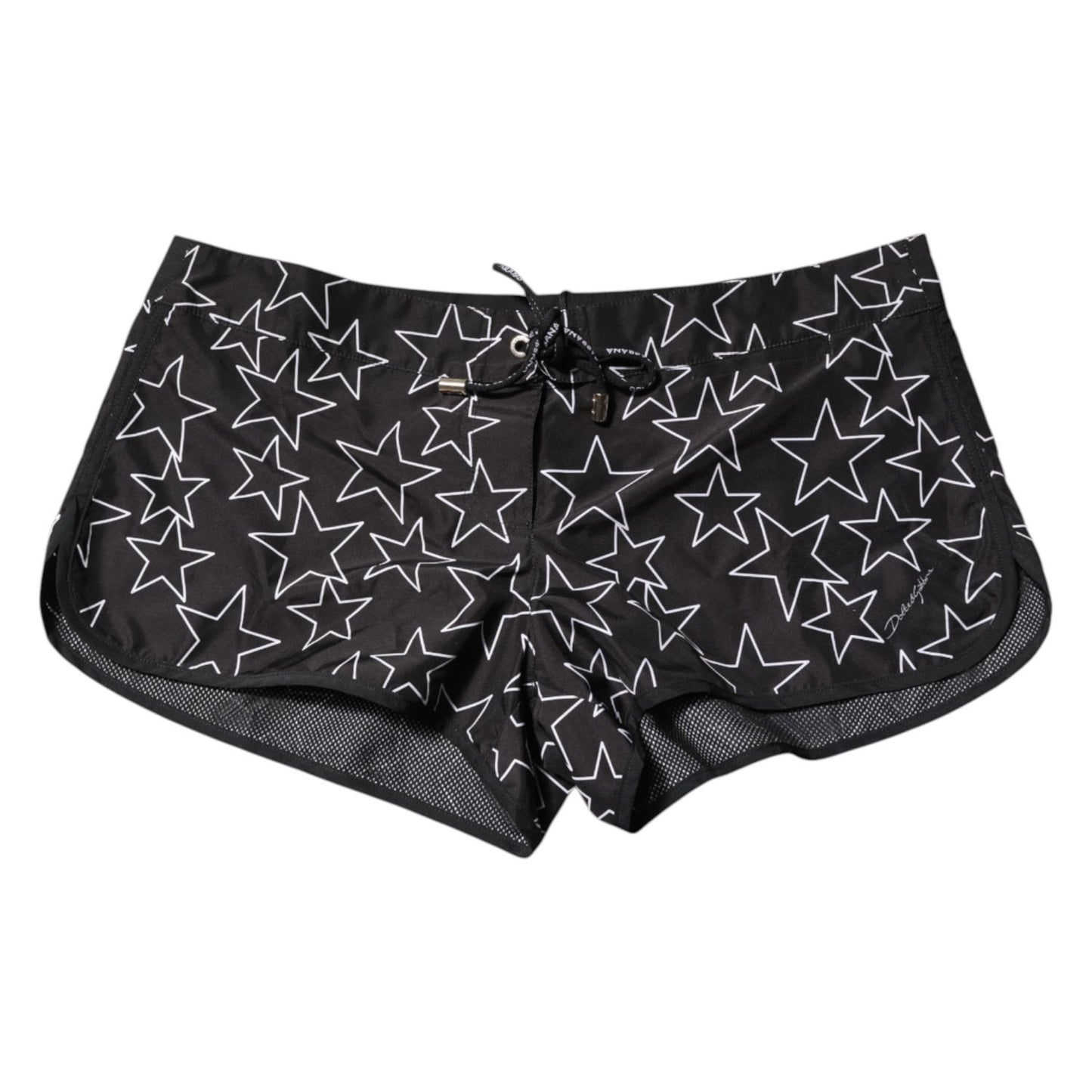 Dolce & Gabbana Black Star Print Beachwear Shorts Swimwear