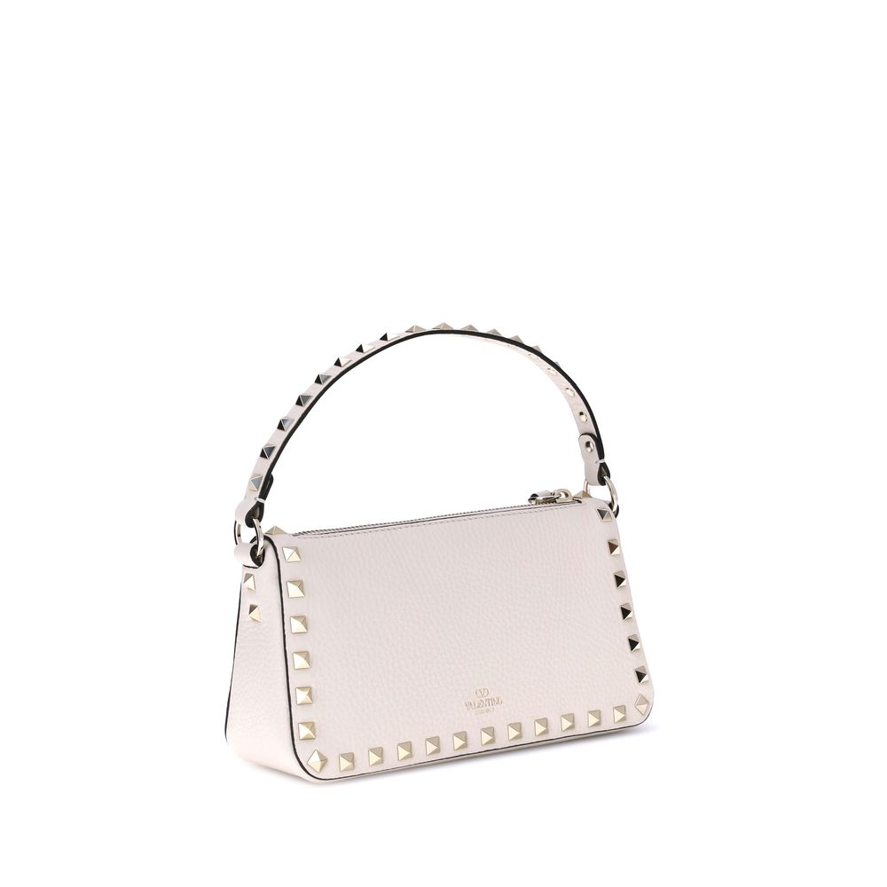 Valentino Garavani White Calf Leather Bos Taurus Shoulder Bag