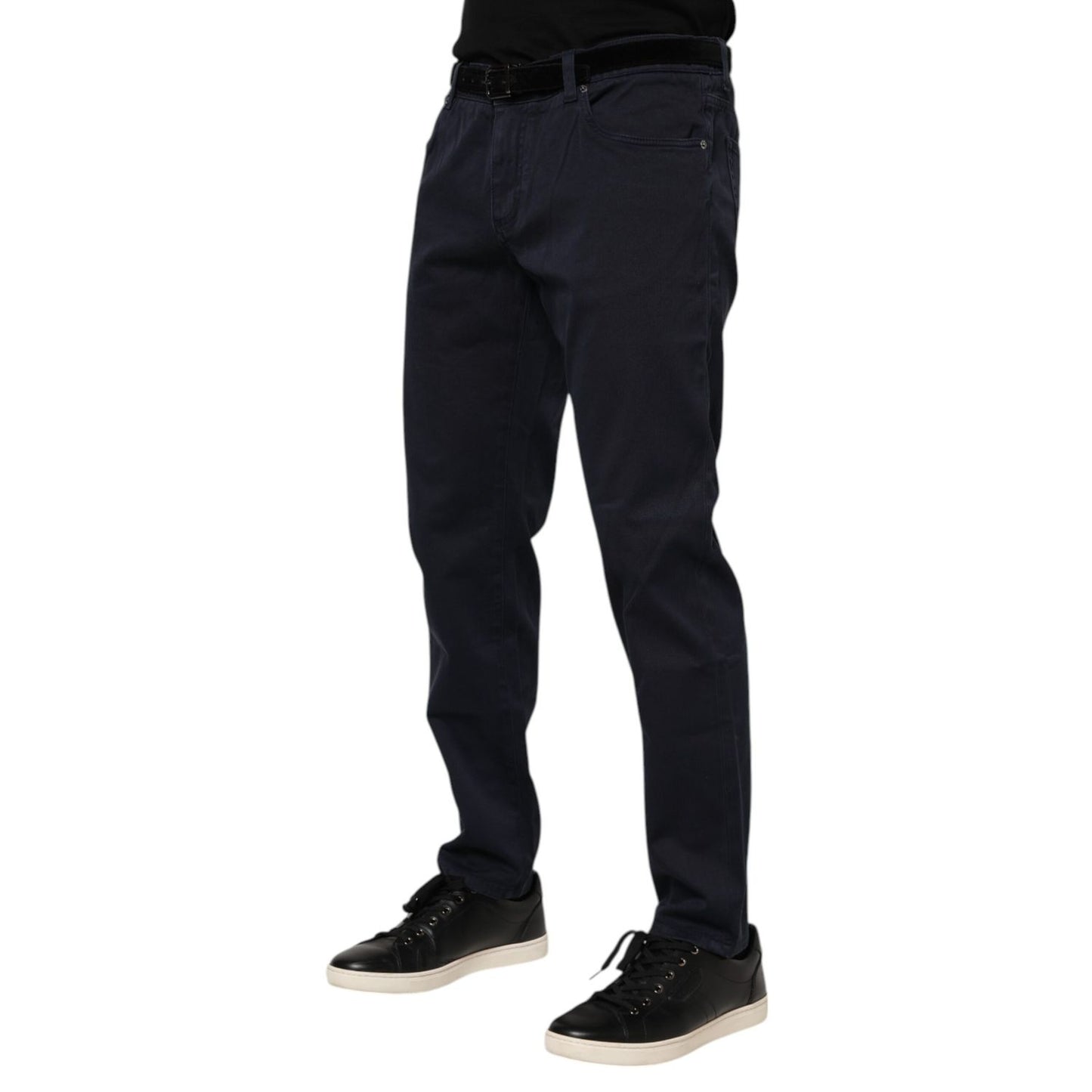 Dolce & Gabbana Blue Cotton Tapered Denim Jeans